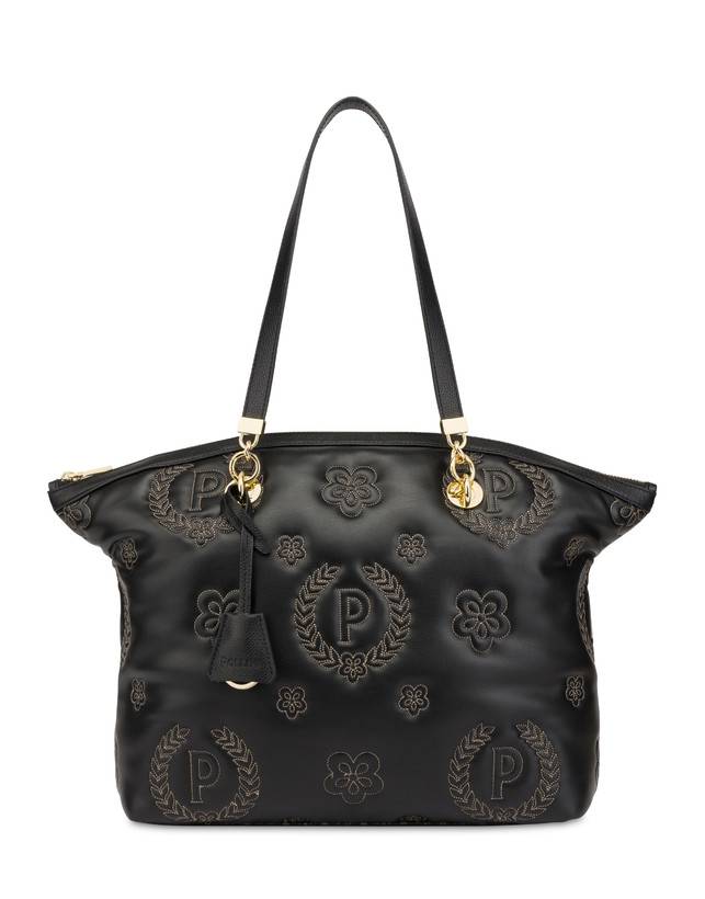 Pollini Tote Bag Puffy Heritage Nero/nero/nero