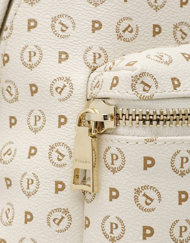 Pollini Zaino Heritage Logo Classic Avorio/lacca