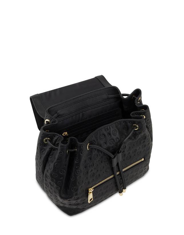 Pollini Zaino Heritage Logo Embossed Nero