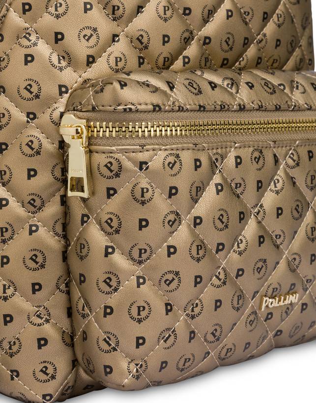 Pollini Zaino Heritage Matelassé Oro/nero