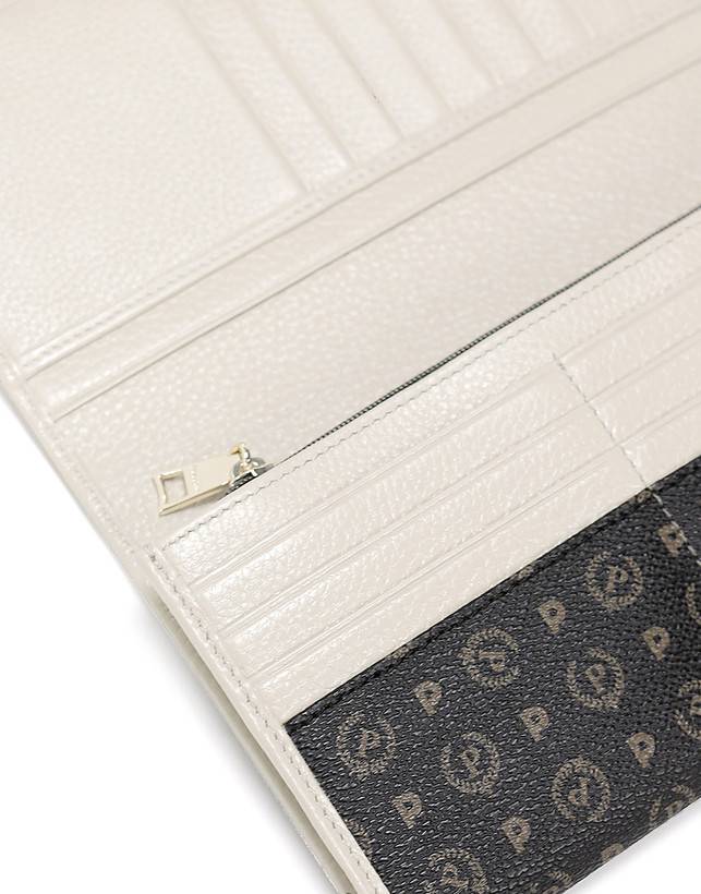 Pollini Portafoglio Heritage Logo Classic Nero/avorio