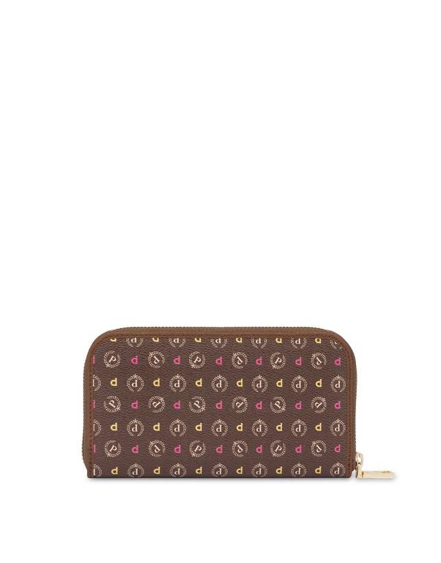Pollini Portafoglio Zip Around Heritage Logo Classic Multicolor/marrone