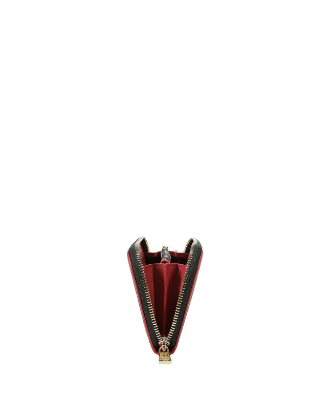 Pollini Portafoglio Zip Around Heritage Logo Classic Nero/lacca