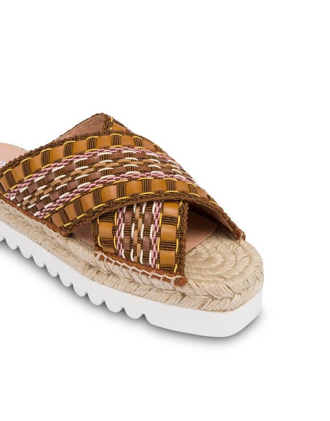 Pollini Sandali Espadrillas In Tessuto Intrecciato Summer Time Wood