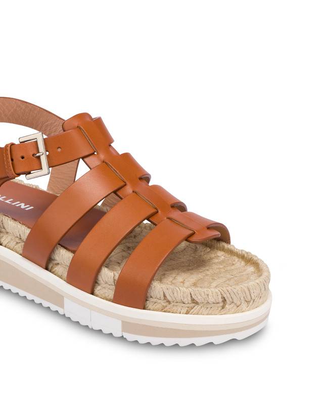 Pollini Sandali Fussbett In Vacchetta Flower Garden Wood