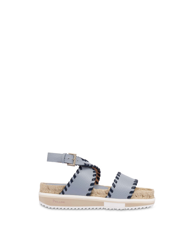 Pollini Sandali Fussbett In Vitello Decorato Flower Garden Sky/navy