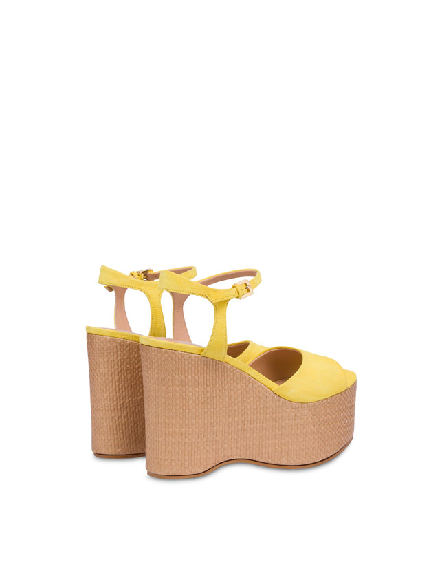 Pollini Sandali In Nappa Con Zeppa Capri Sun/naturale