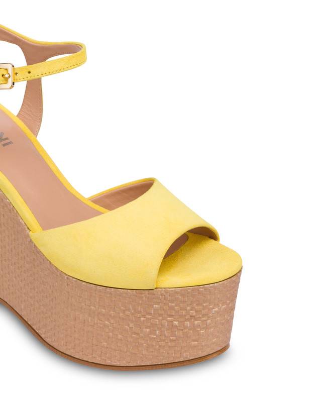 Pollini Sandali In Nappa Con Zeppa Capri Sun/naturale