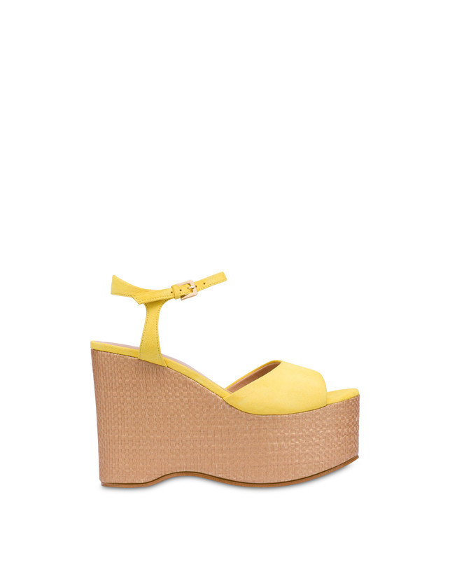 Pollini Sandali In Nappa Con Zeppa Capri Sun/naturale