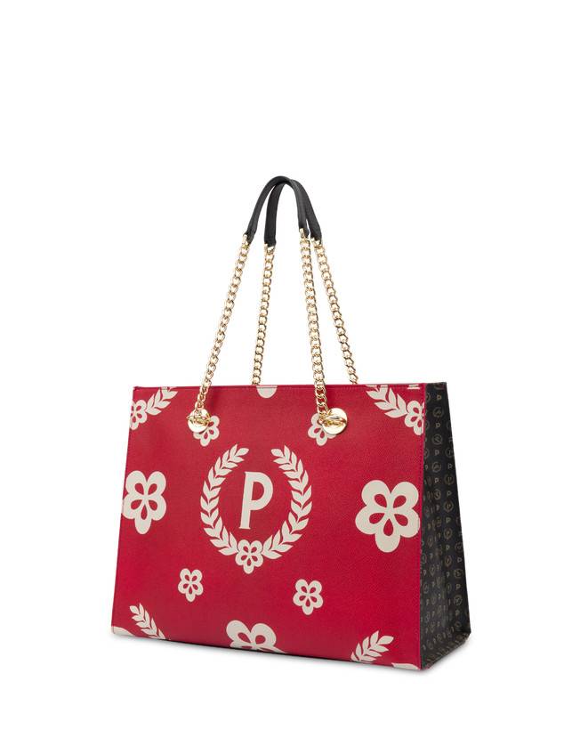 Pollini Shopping Bag Day-si! Heritage Nero/rosso/nero