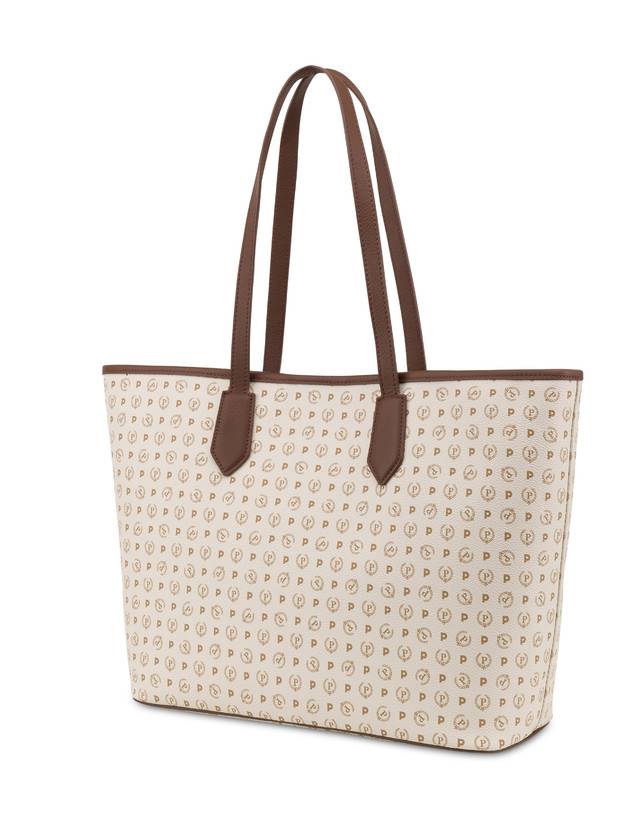 Pollini Shopping Bag Heritage 70th Anniversary Avorio/marrone