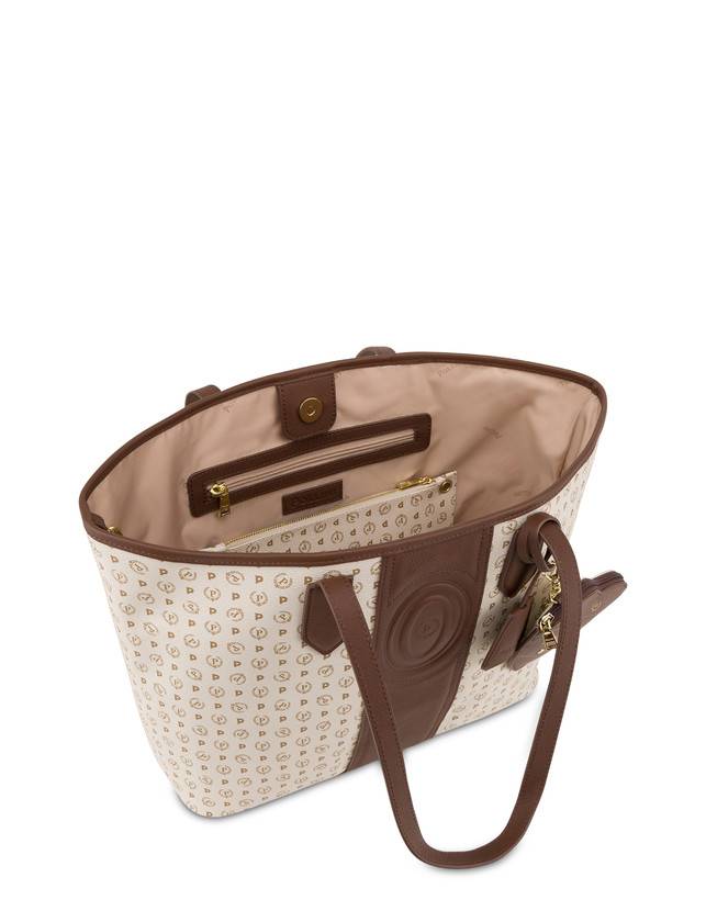Pollini Shopping Bag Heritage 70th Anniversary Avorio/marrone