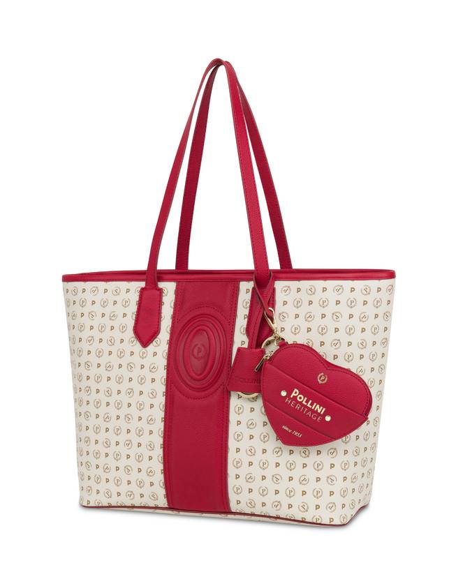 Pollini Shopping Bag Heritage 70th Anniversary Avorio/rosso