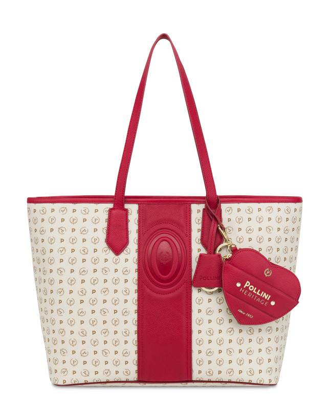Pollini Shopping Bag Heritage 70th Anniversary Avorio/rosso