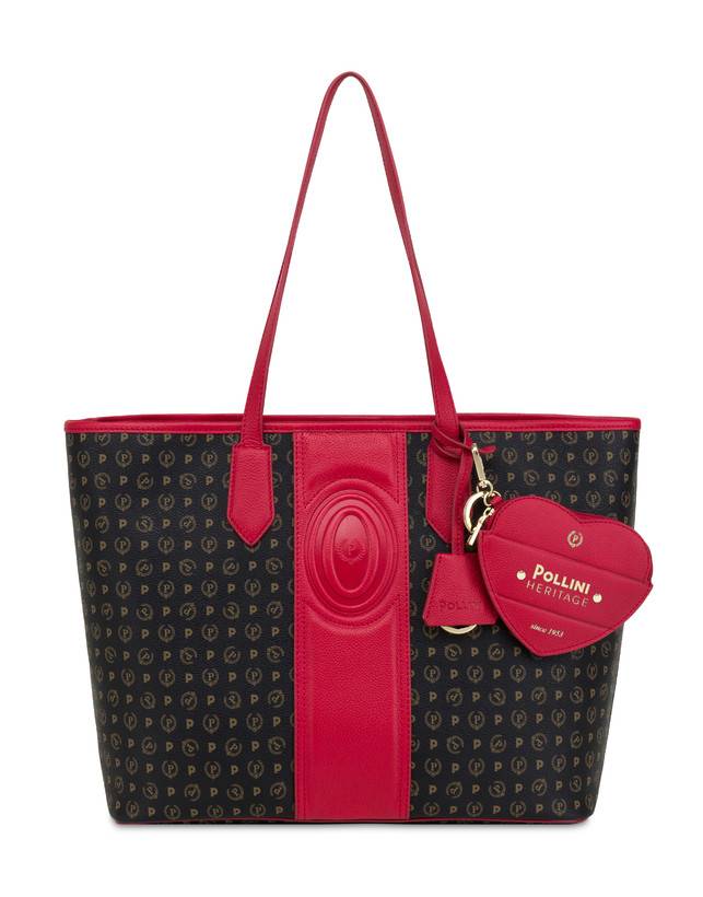 Pollini Shopping Bag Heritage 70th Anniversary Nero/rosso