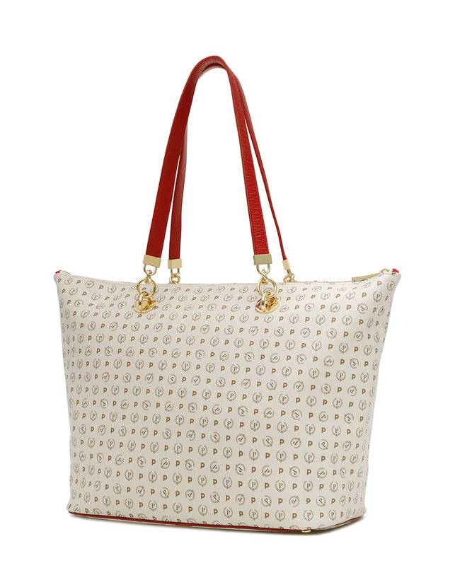 Pollini Shopping Bag Heritage Logo Classic Avorio/lacca