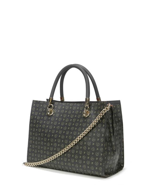 Pollini Shopping Bag Heritage Logo Classic Nero/nero
