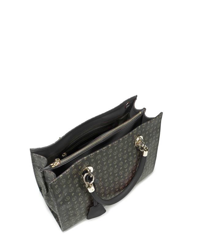 Pollini Shopping Bag Heritage Logo Classic Nero/nero