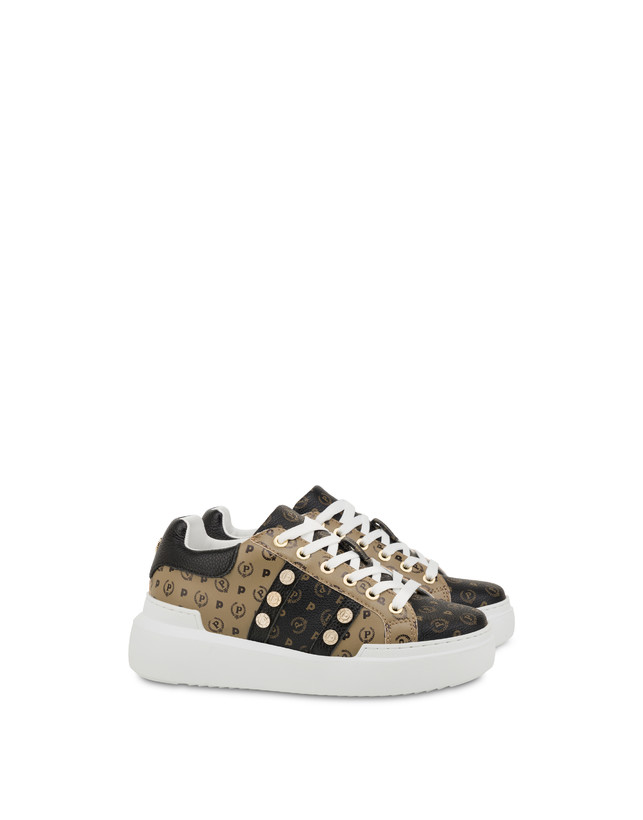 Pollini Sneakers Con Borchie Heritage Avorio/beige/ghiaccio