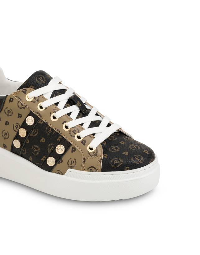 Pollini Sneakers Con Borchie Heritage Avorio/beige/ghiaccio