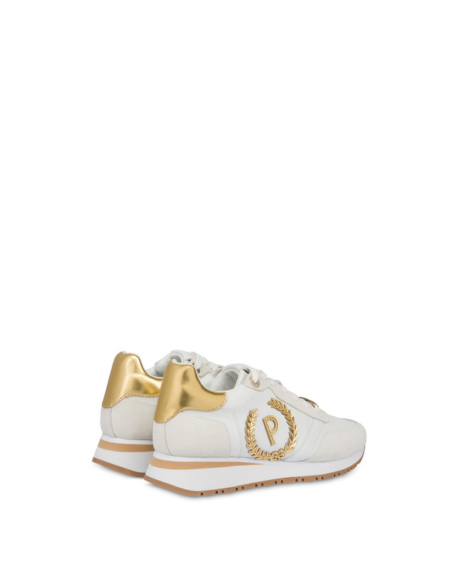 Pollini Sneakers Con Dettagli Laminati Speedy Bianco/ghiaccio/bianco/oro