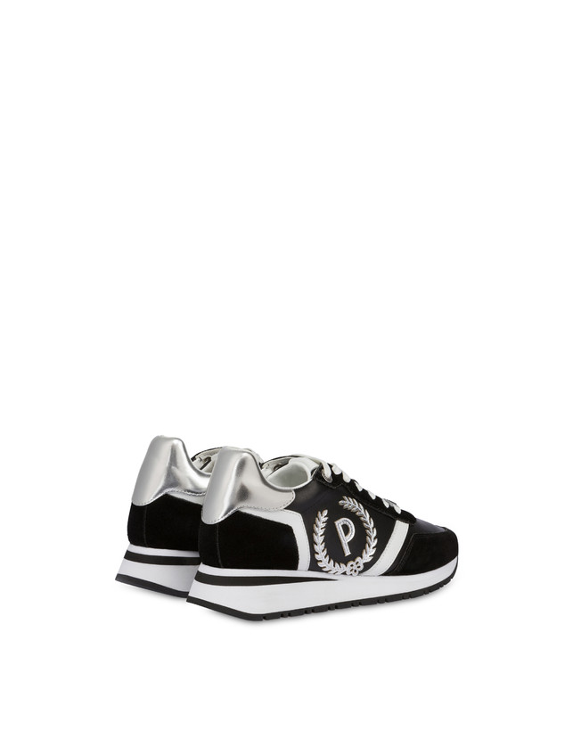 Pollini Sneakers Con Dettagli Laminati Speedy Nero/nero/bianco/argento