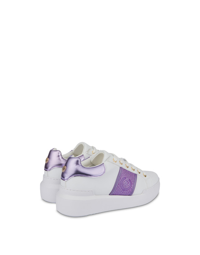 Pollini Sneakers Con Strass Diamond Carrie Bianco/iris