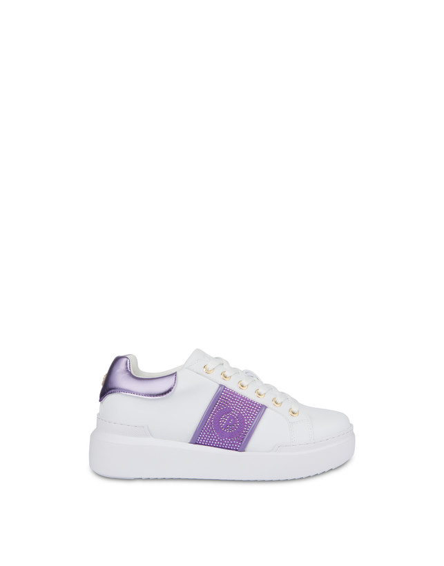 Pollini Sneakers Con Strass Diamond Carrie Bianco/iris