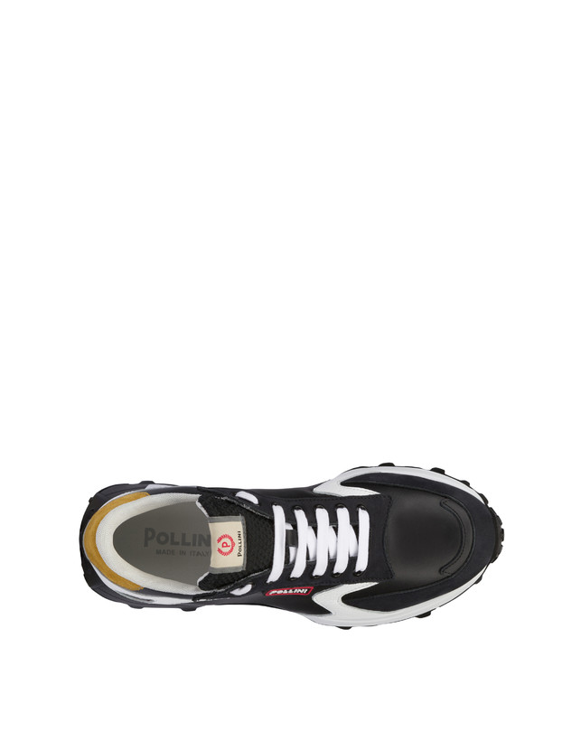 Pollini Sneakers Con Suola Chunky Bold Running Nero/nero/bianco/nero/senape