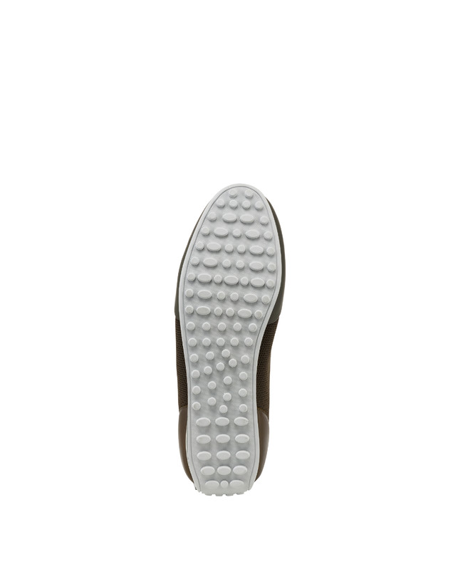 Pollini Sneakers In Vitello E Rete Sporty Driver Militare/militare/militare