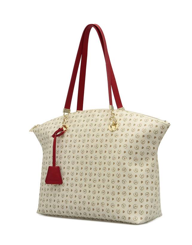 Pollini Tote Bag Heritage Logo Classic Avorio/lacca