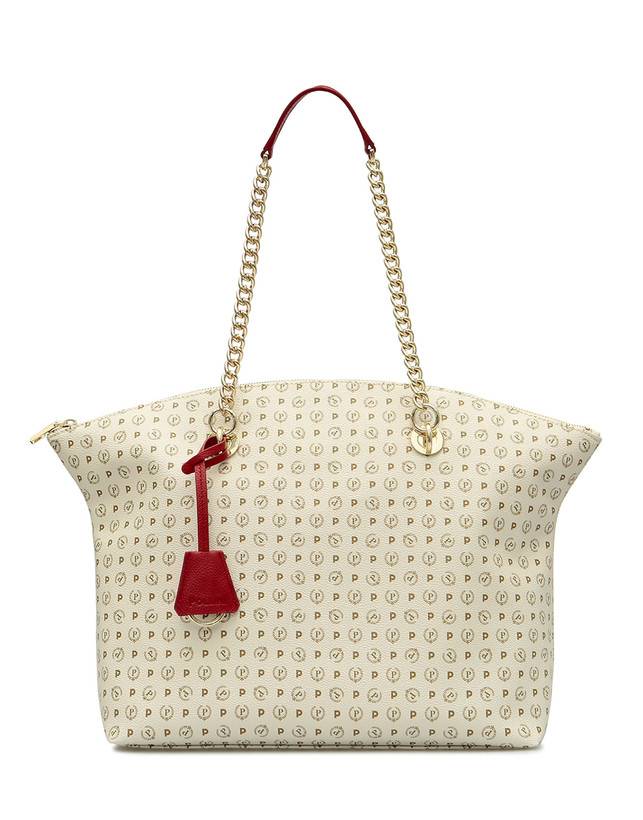 Pollini Tote Bag Heritage Logo Classic Avorio/lacca