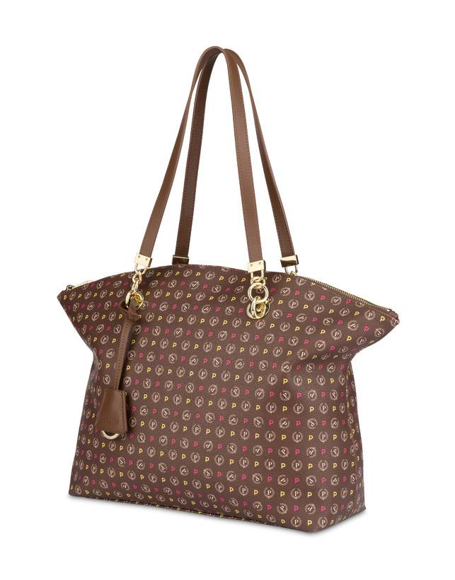 Pollini Tote Bag Heritage Logo Classic Multicolor/marrone
