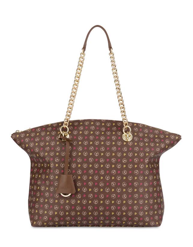 Pollini Tote Bag Heritage Logo Classic Multicolor/marrone
