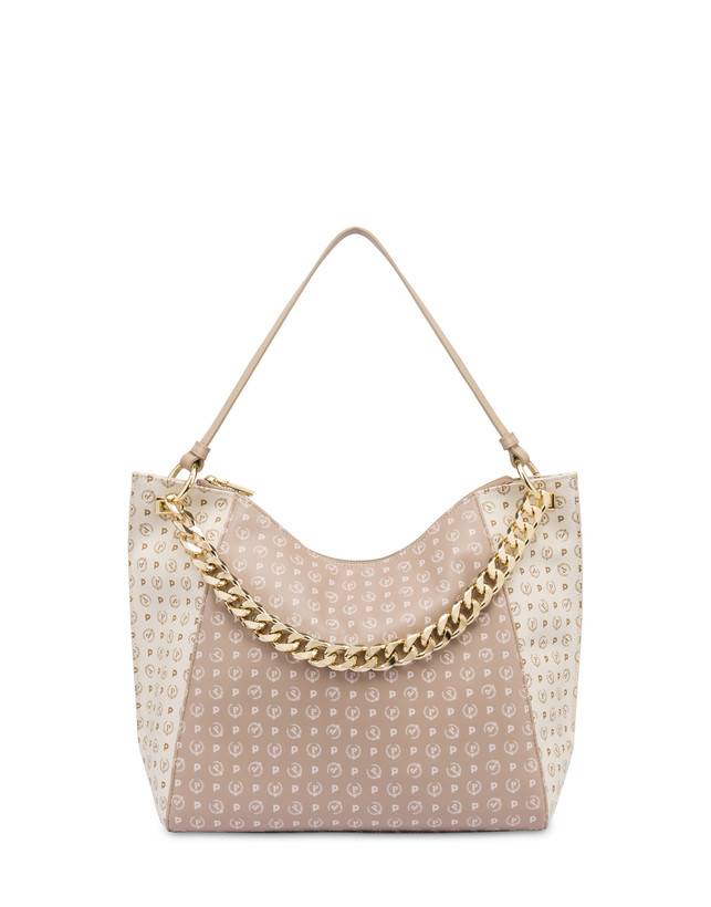 Pollini Tote Bag In Pvc Heritage Soft Touch Avorio/beige/ghiaccio