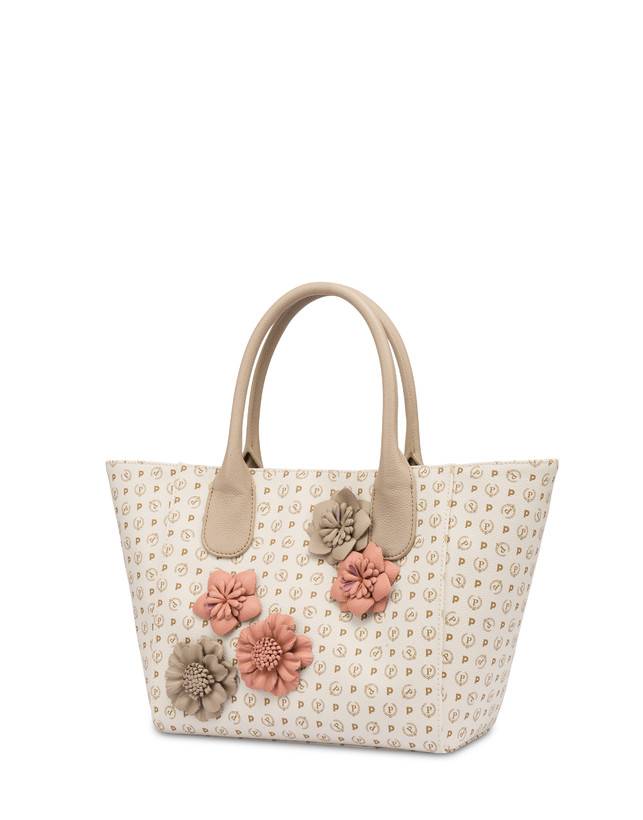 Pollini Tote Bag Medium Heritage Flowers Avorio/ghiaccio