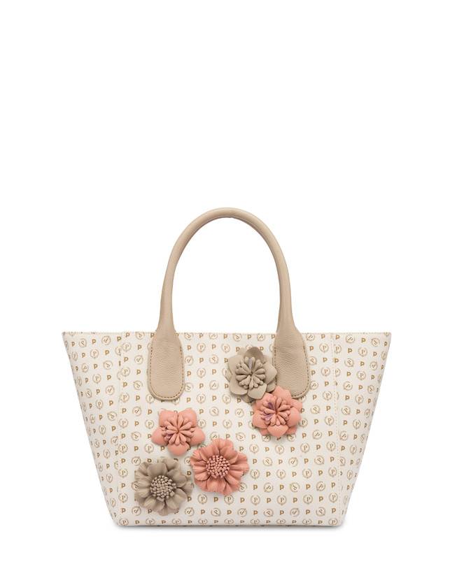 Pollini Tote Bag Medium Heritage Flowers Avorio/ghiaccio