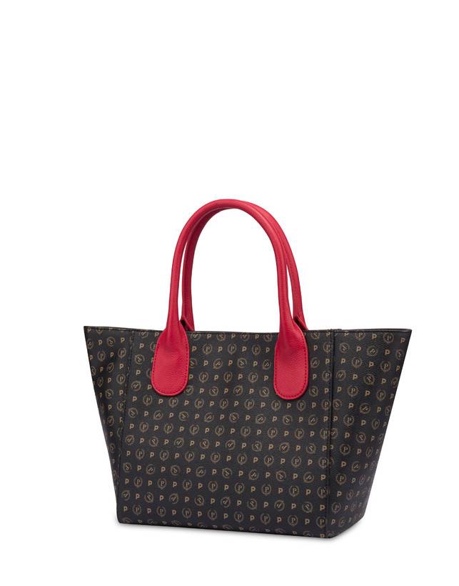 Pollini Tote Bag Medium Heritage Flowers Nero/rosso