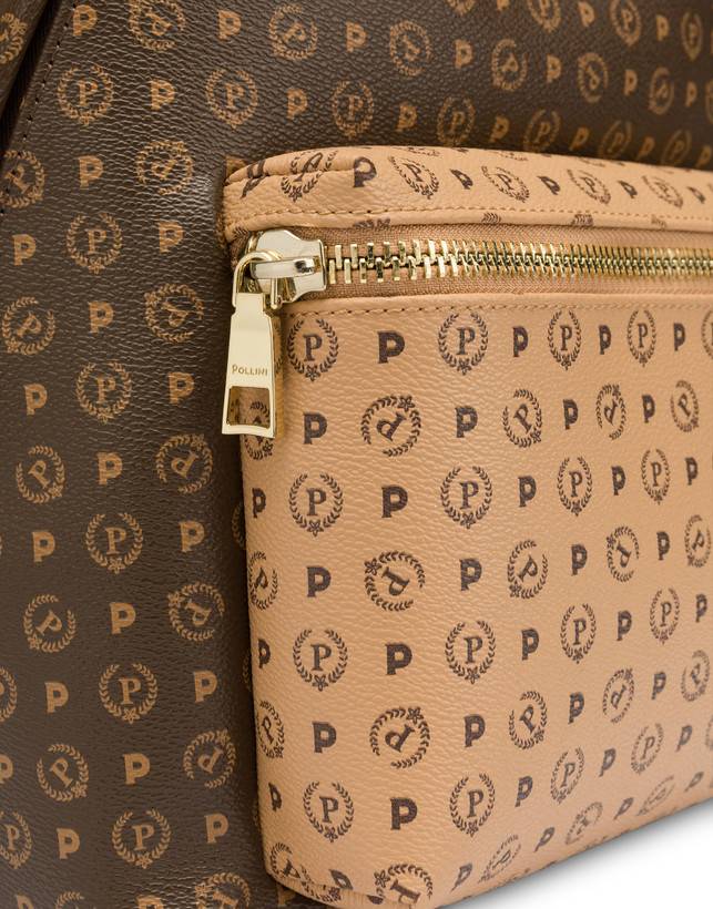 Pollini Zaino Bicolor Heritage Marrone/crema/marrone