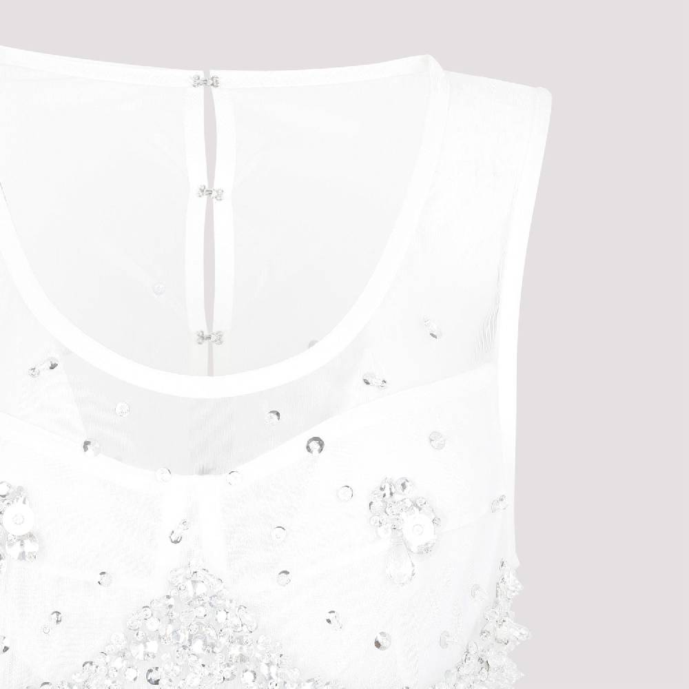 BOTTEGA VENETA  Abito Frange E Cristalli Bianco Bottega Veneta