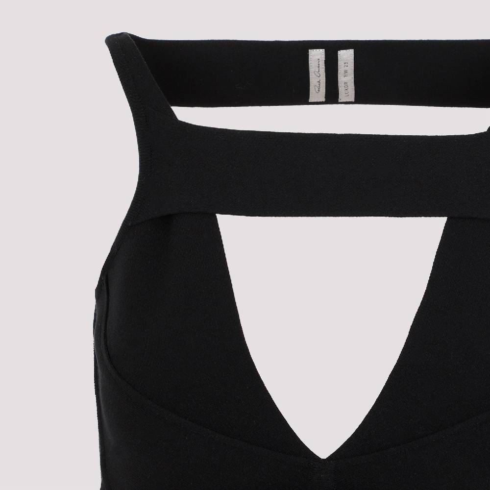RICK OWENS  Abito Mini Maglia Nero Senza Schiena Rick Owens - Mix Di Viscosa