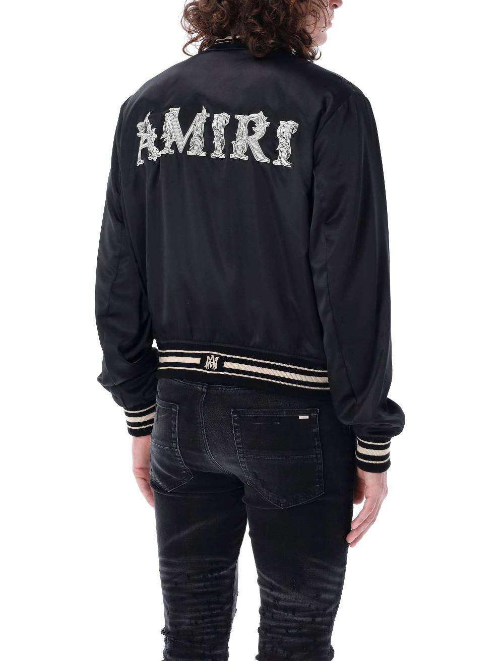 AMIRI  Giacca Bomber Nera MA Logo Da Uomo AMIRI