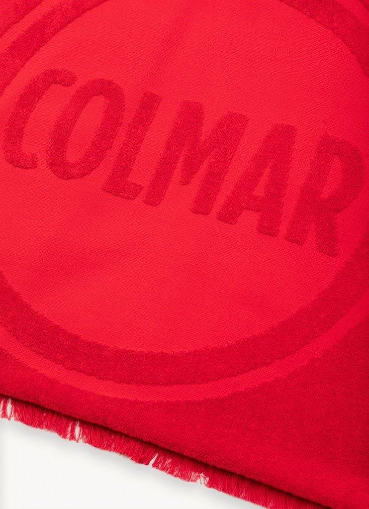COLMAR  Asciugamano Da Spiaggia Rosso In Cotone Unisex Colmar Con Frange