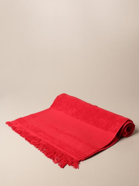 COLMAR  Asciugamano Da Spiaggia Rosso In Cotone Unisex Colmar Con Frange