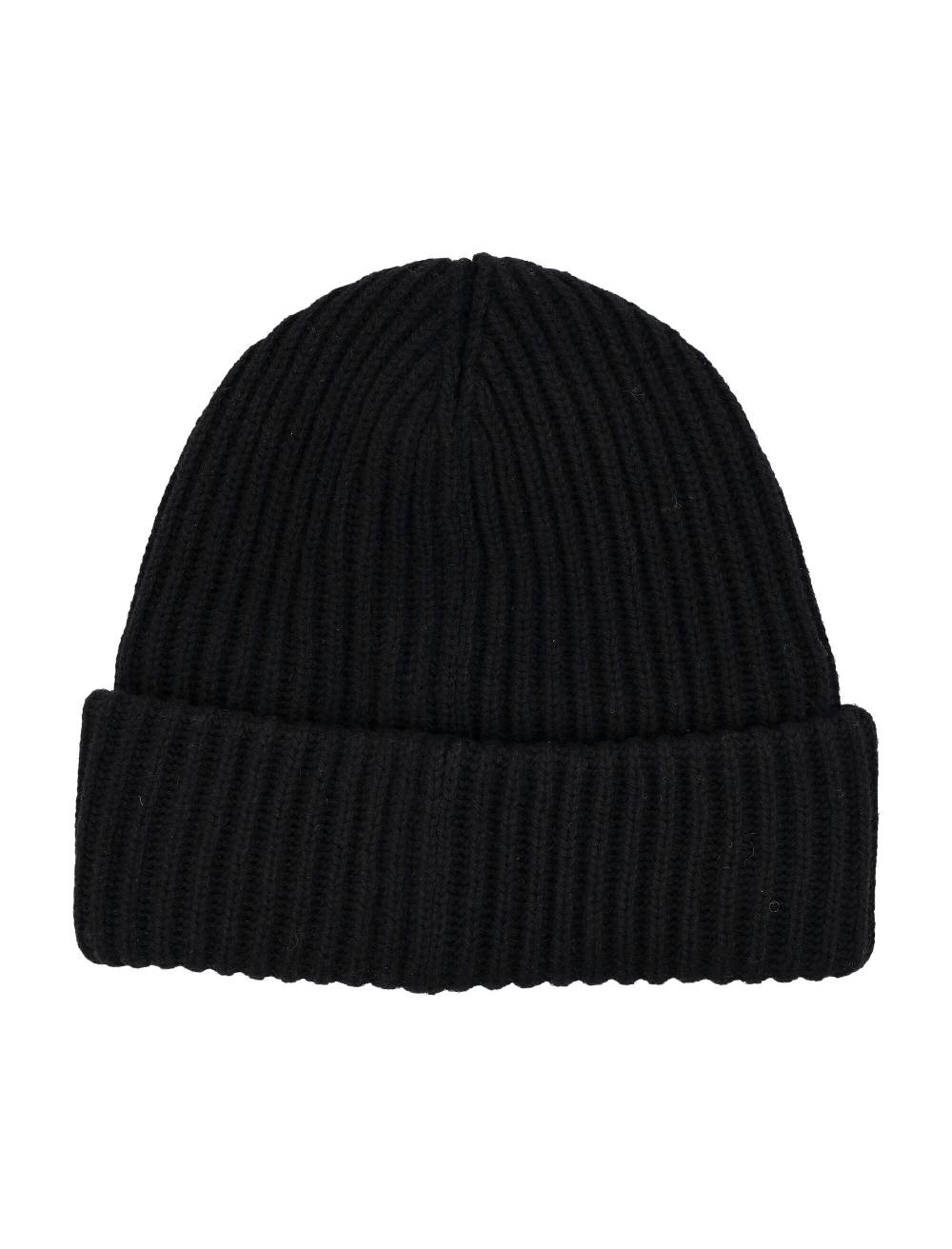 GANNI  Berretto Di Lana Nero GANNI Da Donna - Cappello In Maglia A Costine Eco-Sostenibile