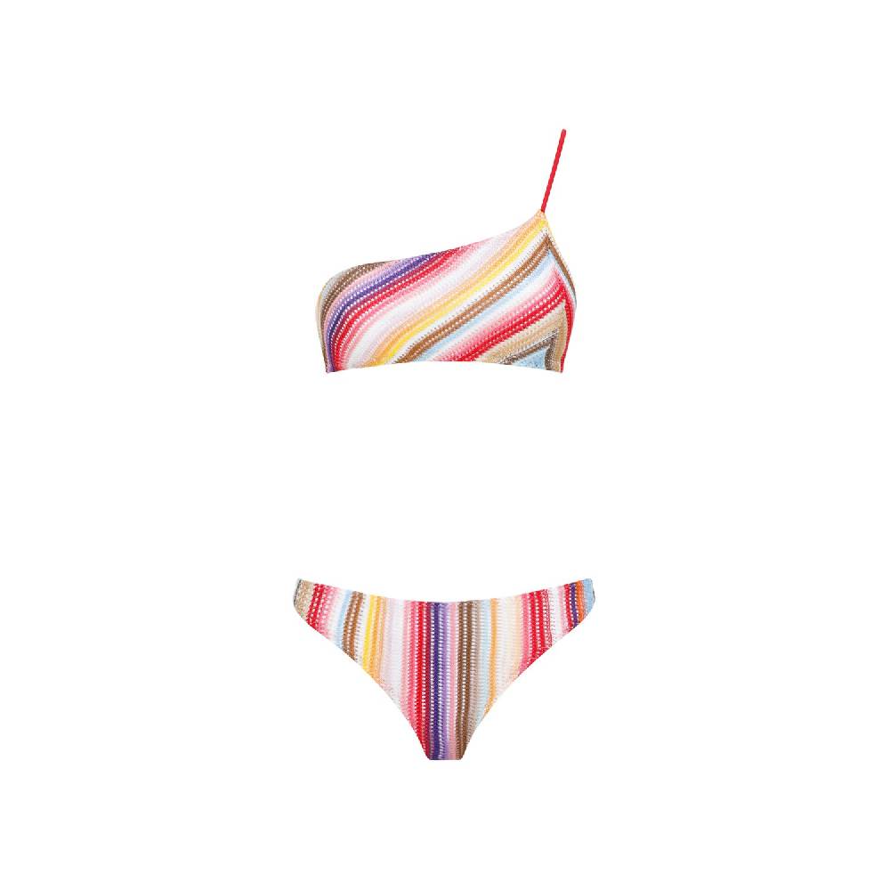 MISSONI  Bikini a Righe Monospalla Missoni in Viscosa