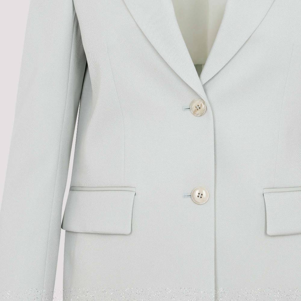 LANVIN  Blazer Da Donna Verde Salvia In Lana Vergine LANVIN
