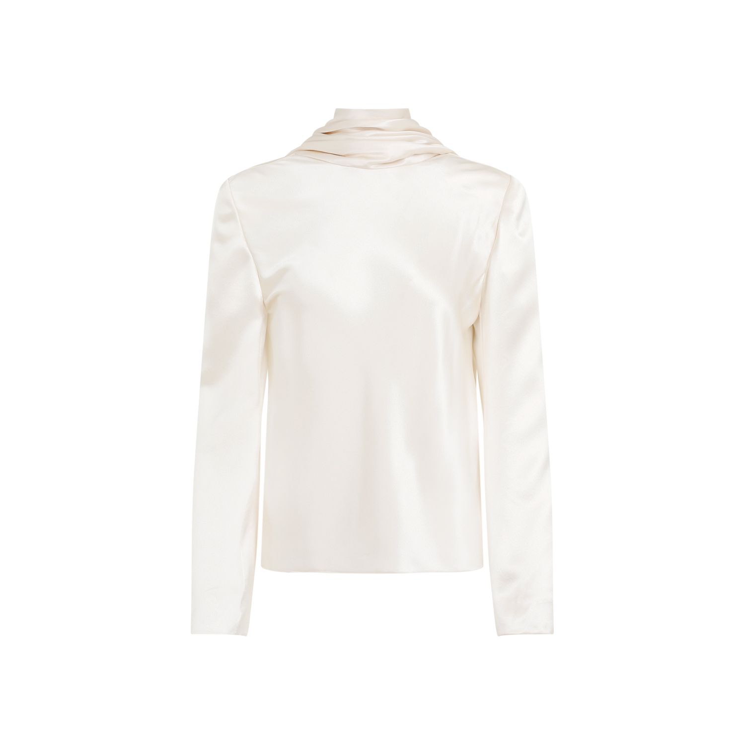 SAINT LAURENT  Blusa Drappeggiata in Seta Saint Laurent - Color Carne