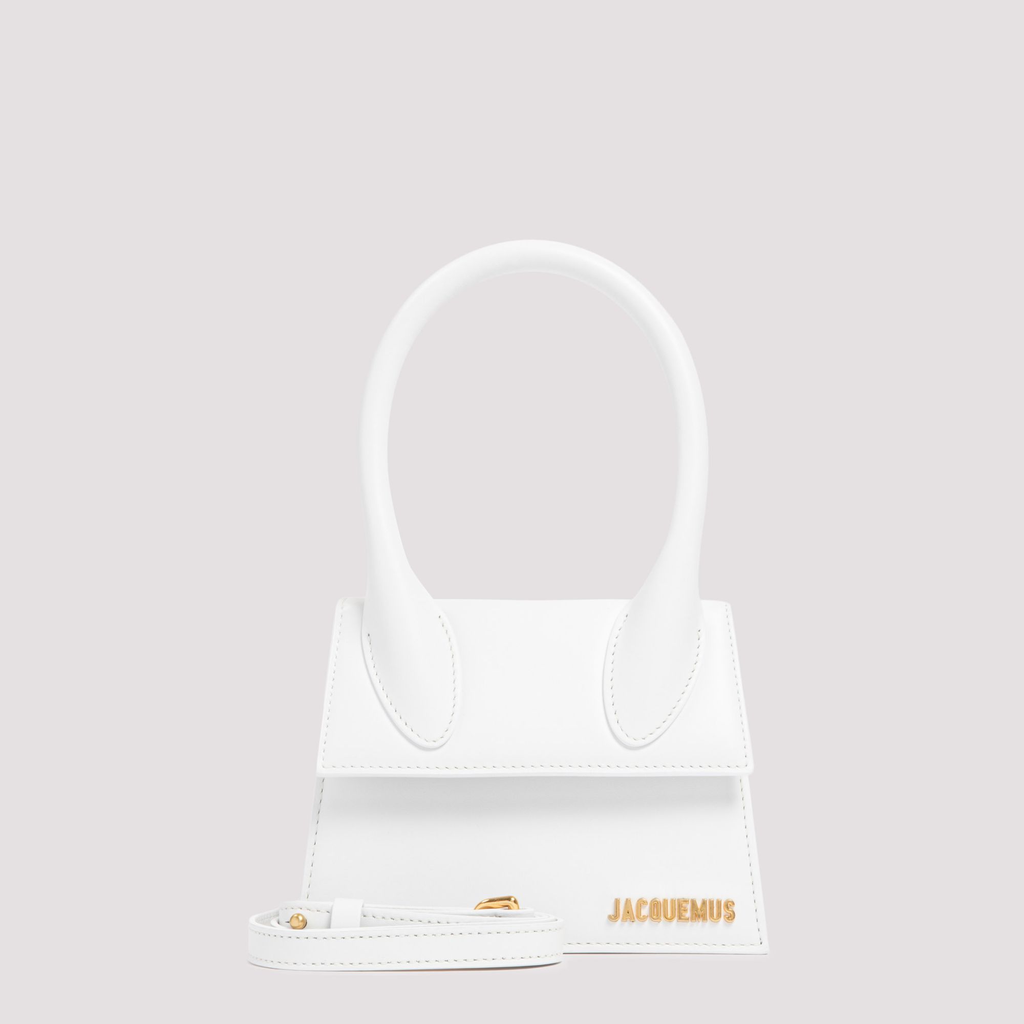 JACQUEMUS  Borsa A Spalla Bianca In Pelle Le Chiquito Media Di Jacquemus