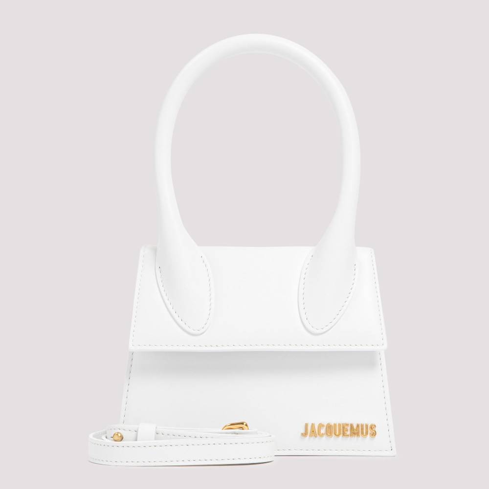 JACQUEMUS  Borsa A Spalla Bianca In Pelle Le Chiquito Media Di Jacquemus